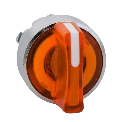 Schneider ZB4BK1553 Harmony fém világító választókapcsoló fej, Ø22, 3 állású, narancs, középre visszatérő