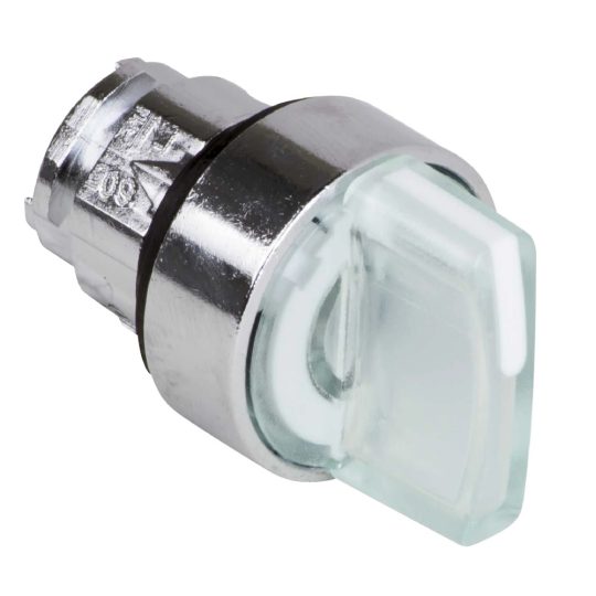 Schneider ZB4BK1713 Harmony fém világító választókapcsoló fej, Ø22, 3 állású, fehér, balról középre visszatérő Schneider ZB4BK1713 Harmony fém világító választókapcsoló fej, Ø22, 3 állású, fehér, balról középre visszatérő