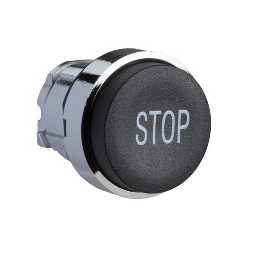Schneider ZB4BL234 Harmony fém nyomógomb fej, Ø22, kiemelkedő, fekete, "STOP" Schneider ZB4BL234 Harmony fém nyomógomb fej, Ø22, kiemelkedő, fekete, "STOP"
