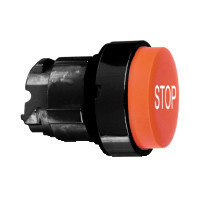 Schneider ZB4BL4347 Harmony fém nyomógomb fej, Ø22, kiemelkedő, piros, "STOP", fekete perem Schneider ZB4BL4347 Harmony fém nyomógomb fej, Ø22, kiemelkedő, piros, "STOP", fekete perem