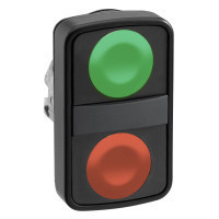 Schneider ZB4BL73407 Harmony fém kettősfejű nyomógomb fej, Ø22, visszatérő, 1 zöld 1 piros kiemelkedő nyomógomb, fekete perem Schneider ZB4BL73407 Harmony fém kettősfejű nyomógomb fej, Ø22, visszatérő, 1 zöld 1 piros kiemelkedő nyomógomb, fekete perem