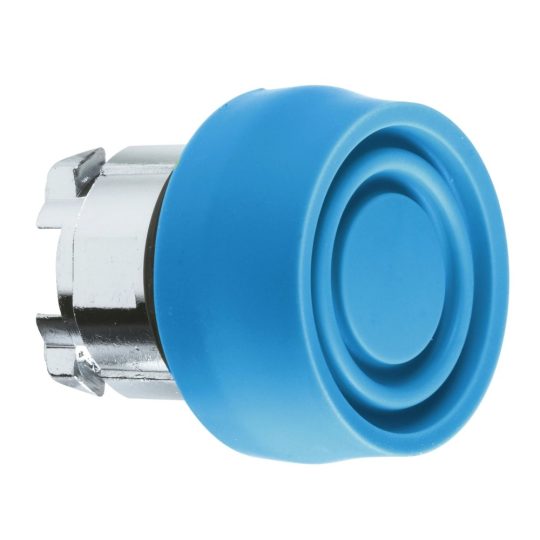 Schneider ZB4BP6S Harmony fém nyomógomb fej, Ø22, visszatérő, színes gumisapkás, kék Schneider ZB4BP6S Harmony fém nyomógomb fej, Ø22, visszatérő, színes gumisapkás, kék