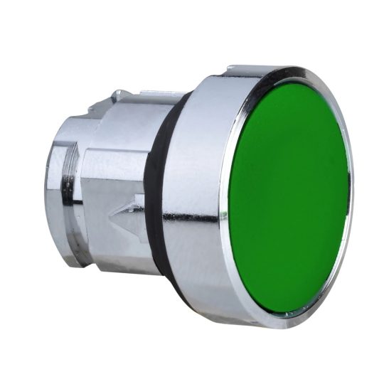 Schneider ZB4BPA3 Harmony fém nyomógomb fej, Ø22, visszatérő, gumisapkás, zöld Schneider ZB4BPA3 Harmony fém nyomógomb fej, Ø22, visszatérő, gumisapkás, zöld