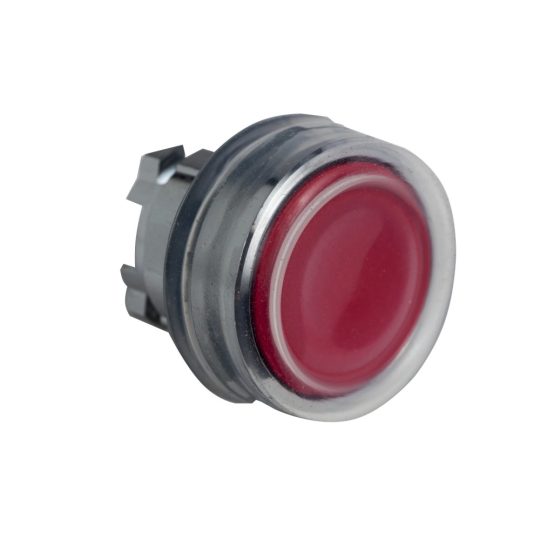 Schneider ZB4BPA4 Harmony fém nyomógomb fej, Ø22, visszatérő, gumisapkás, piros Schneider ZB4BPA4 Harmony fém nyomógomb fej, Ø22, visszatérő, gumisapkás, piros