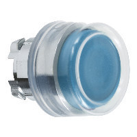 Schneider ZB4BPA6 Harmony fém nyomógomb fej, Ø22, visszatérő, gumisapkás, kék Schneider ZB4BPA6 Harmony fém nyomógomb fej, Ø22, visszatérő, gumisapkás, kék
