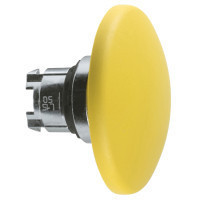 Schneider ZB4BR516 Harmony fém nyomógomb fej, Ø22, visszatérő, Ø60 íves gombafejű, sárga