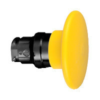 Schneider ZB4BR57 Harmony fém nyomógomb fej, Ø22, visszatérő, Ø60 gombafejű, sárga, fekete test Schneider ZB4BR57 Harmony fém nyomógomb fej, Ø22, visszatérő, Ø60 gombafejű, sárga, fekete test