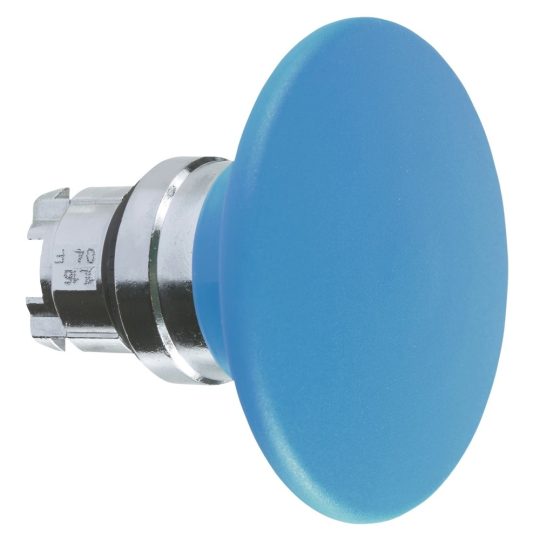 Schneider ZB4BR6 Harmony fém nyomógomb fej, Ø22, visszatérő, Ø60 gombafejű, kék Schneider ZB4BR6 Harmony fém nyomógomb fej, Ø22, visszatérő, Ø60 gombafejű, kék