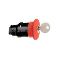 Schneider ZB4BS14127 Harmony fém vészleállító nyomógomb fej, Ø22, Ø40 gombafejű, 421E kulccsal kioldó, fekete Schneider ZB4BS14127 Harmony fém vészleállító nyomógomb fej, Ø22, Ø40 gombafejű, 421E kulccsal kioldó, fekete