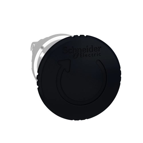 Schneider ZB4BS52 Harmony fém nyomógomb fej, Ø22, Ø40 gombafejű, forgatásra kioldó, fekete