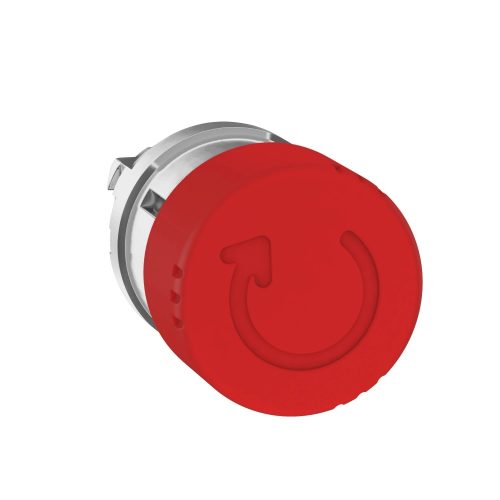 Schneider ZB4BS834 Harmony fém vészleállító nyomógomb fej, Ø22, Ø30 gombafejű, forgatásra kioldó, piros