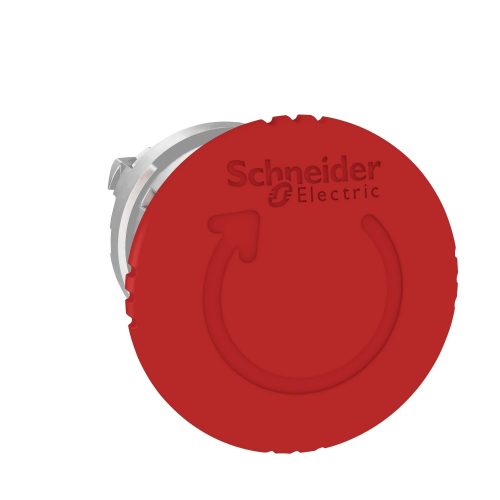 Schneider ZB4BS844 Harmony fém vészleállító nyomógomb fej, Ø22, Ø40 gombafejű, forgatásra kioldó, piros