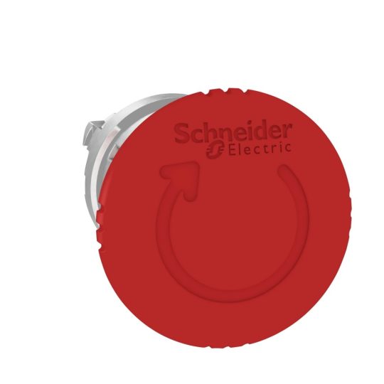 Schneider ZB4BS844TQ Harmony fém vészleállító nyomógomb fej, Ø22, Ø40 gombafejű, forgatásra kioldó, piros 100 darabos csomagban Schneider ZB4BS844TQ Harmony fém vészleállító nyomógomb fej, Ø22, Ø40 gombafejű, forgatásra kioldó, piros 100 darabos csomagban