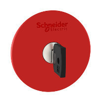 Schneider ZB4BS96410 Harmony fém vészleállító nyomógomb fej, Ø22, Ø60 gombafejű, 458A kulccsal kioldó, piros