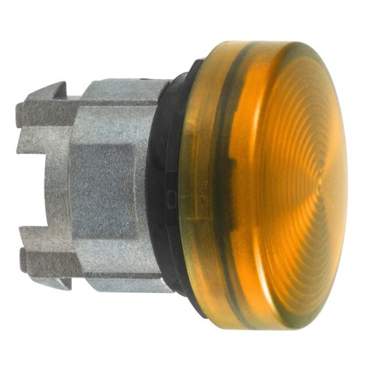 Schneider ZB4BV05S Harmony fém jelzőlámpa fej, Ø22, BA9s izzós jelzőlámpához, hornyolt lencse, narancssárga Schneider ZB4BV05S Harmony fém jelzőlámpa fej, Ø22, BA9s izzós jelzőlámpához, hornyolt lencse, narancssárga