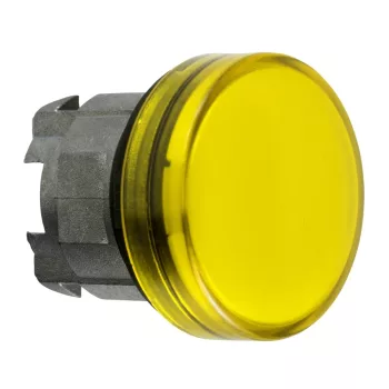   Schneider ZB4BV083S Harmony fém jelzőlámpa fej, Ø22, LED jelzőlámpához, hornyolt lencse, sárga
