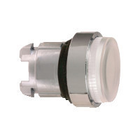 Schneider ZB4BW113S Harmony fém világító nyomógomb fej, Ø22, visszatérő, LED-es, kiemelkedő, hornyolt lencsével, fehér Schneider ZB4BW113S Harmony fém világító nyomógomb fej, Ø22, visszatérő, LED-es, kiemelkedő, hornyolt lencsével, fehér