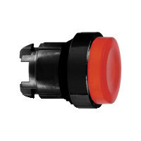 Schneider ZB4BW1437 Harmony fém világító nyomógomb fej, Ø22, visszatérő, LED-es, kiemelkedő, piros, fekete perem