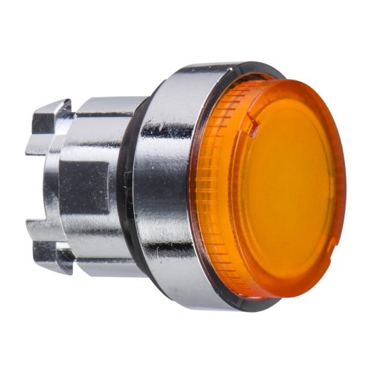 Schneider ZB4BW153 Harmony fém világító nyomógomb fej, Ø22, visszatérő, LED-es, kiemelkedő, narancssárga Schneider ZB4BW153 Harmony fém világító nyomógomb fej, Ø22, visszatérő, LED-es, kiemelkedő, narancssárga