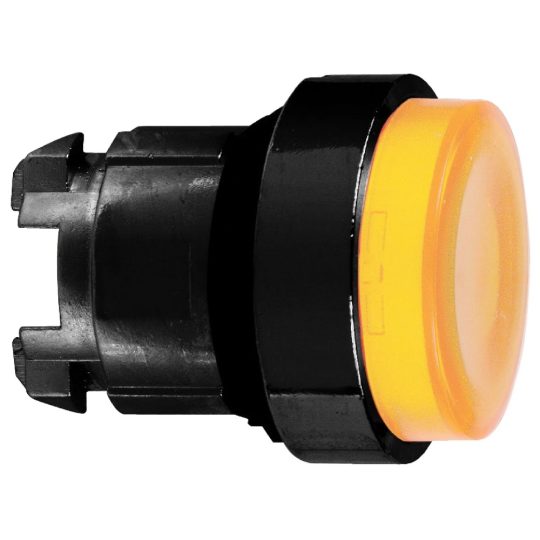 Schneider ZB4BW1537 Harmony fém világító nyomógomb fej, Ø22, visszatérő, LED-es, kiemelkedő, narancssárga, fekete perem Schneider ZB4BW1537 Harmony fém világító nyomógomb fej, Ø22, visszatérő, LED-es, kiemelkedő, narancssárga, fekete perem