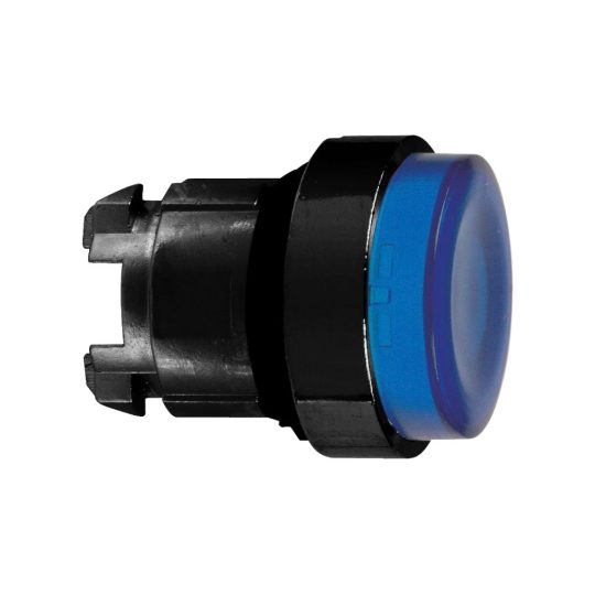Schneider ZB4BW167 Harmony fém világító nyomógomb fej, Ø22, visszatérő, BA9s foglalatos, kiemelkedő, kék, fekete perem Schneider ZB4BW167 Harmony fém világító nyomógomb fej, Ø22, visszatérő, BA9s foglalatos, kiemelkedő, kék, fekete perem