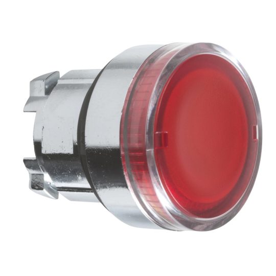Schneider ZB4BW34 Harmony fém világító nyomógomb fej, Ø22, visszatérő, BA9s izzóhoz, piros Schneider ZB4BW34 Harmony fém világító nyomógomb fej, Ø22, visszatérő, BA9s izzóhoz, piros