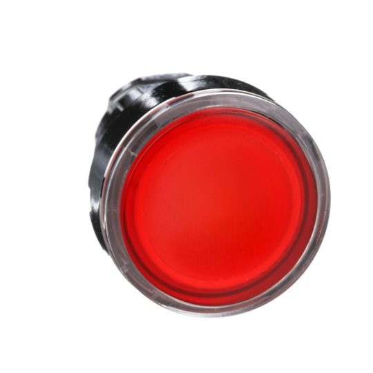 Schneider ZB4BW343 Harmony fém világító nyomógomb fej, Ø22, visszatérő, beépített LED-hez, piros Schneider ZB4BW343 Harmony fém világító nyomógomb fej, Ø22, visszatérő, beépített LED-hez, piros