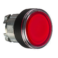 Schneider ZB4BW3437 Harmony fém világító nyomógomb fej, Ø22, visszatérő, beépített LED-hez, piros, fekete perem Schneider ZB4BW3437 Harmony fém világító nyomógomb fej, Ø22, visszatérő, beépített LED-hez, piros, fekete perem