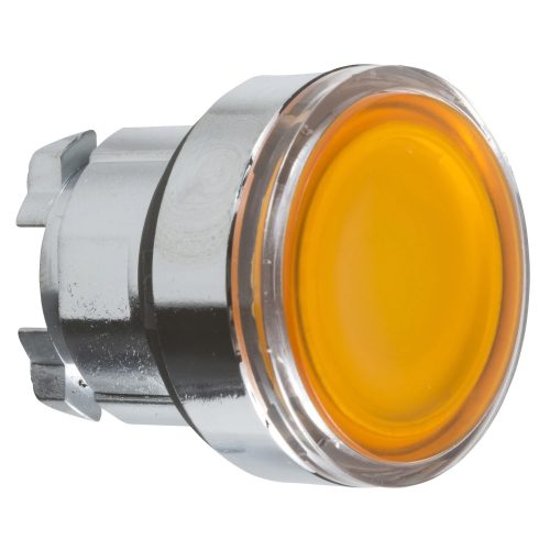 Schneider ZB4BW353 Harmony fém világító nyomógomb fej, Ø22, visszatérő, beépített LED-hez, narancssárga