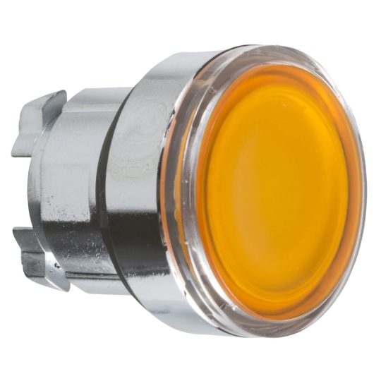 Schneider ZB4BW353 Harmony fém világító nyomógomb fej, Ø22, visszatérő, beépített LED-hez, narancssárga Schneider ZB4BW353 Harmony fém világító nyomógomb fej, Ø22, visszatérő, beépített LED-hez, narancssárga