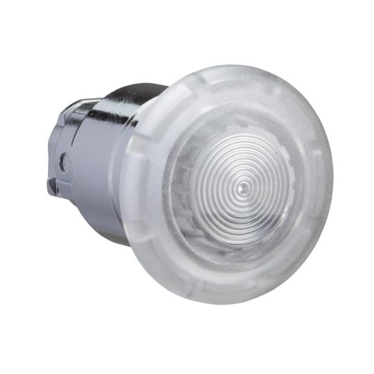 Schneider ZB4BW413 Harmony fém világító nyomógomb fej, Ø22, visszatérő, Ø40 gombafejű, beépített LED-hez, fehér Schneider ZB4BW413 Harmony fém világító nyomógomb fej, Ø22, visszatérő, Ø40 gombafejű, beépített LED-hez, fehér