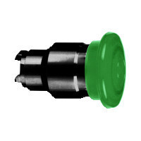 Schneider ZB4BW4337 Harmony fém világító nyomógomb fej, Ø22, visszatérő, Ø40 gombafejű, beépített LED-hez, zöld, fekete test Schneider ZB4BW4337 Harmony fém világító nyomógomb fej, Ø22, visszatérő, Ø40 gombafejű, beépített LED-hez, zöld, fekete test