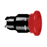 Schneider ZB4BW4437 Harmony fém világító nyomógomb fej, Ø22, visszatérő, Ø40 gombafejű, beépített LED-hez, piros, fekete test