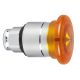 Schneider ZB4BW453 Harmony fém világító nyomógomb fej, Ø22, visszatérő, Ø40 gombafejű, beépített LED-hez, narancssárga