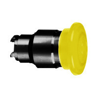Schneider ZB4BW4537 Harmony fém világító nyomógomb fej, Ø22, visszatérő, Ø40 gombafejű, beépített LED-hez, narancssárga, fekete test