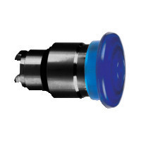 Schneider ZB4BW4637 Harmony fém világító nyomógomb fej, Ø22, visszatérő, Ø40 gombafejű, beépített LED-hez, kék, fekete test Schneider ZB4BW4637 Harmony fém világító nyomógomb fej, Ø22, visszatérő, Ø40 gombafejű, beépített LED-hez, kék, fekete test