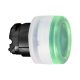 Schneider ZB4BW5337 Harmony fém világító nyomógomb fej, Ø22, visszatérő, védősapkás, beépített LED-hez, zöld, fekete perem