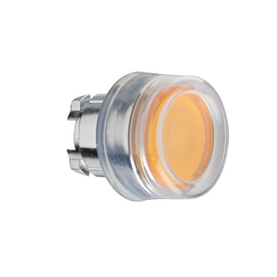 Schneider ZB4BW553 Harmony fém világító nyomógomb fej, Ø22, visszatérő, védősapkás, beépített LED-hez, narancssárga Schneider ZB4BW553 Harmony fém világító nyomógomb fej, Ø22, visszatérő, védősapkás, beépített LED-hez, narancssárga