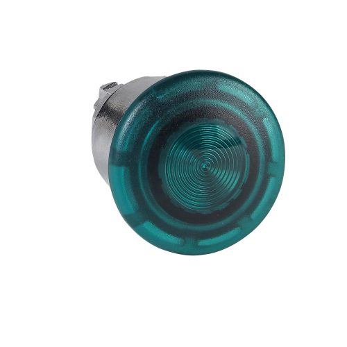 Schneider ZB4BW633 Harmony fém világító nyomógomb fej, Ø22, húzásra kioldó, Ø40 gombafejű, beépített LED-hez, zöld
