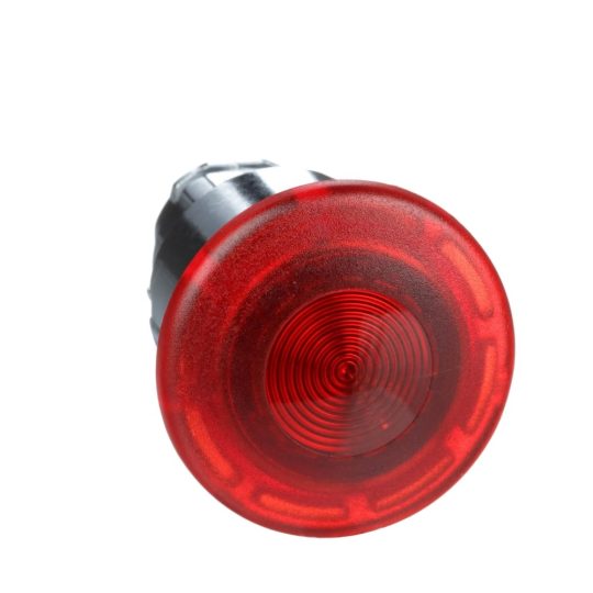 Schneider ZB4BW643 Harmony fém világító nyomógomb fej, Ø22, húzásra kioldó, Ø40 gombafejű, beépített LED-hez, piros Schneider ZB4BW643 Harmony fém világító nyomógomb fej, Ø22, húzásra kioldó, Ø40 gombafejű, beépített LED-hez, piros