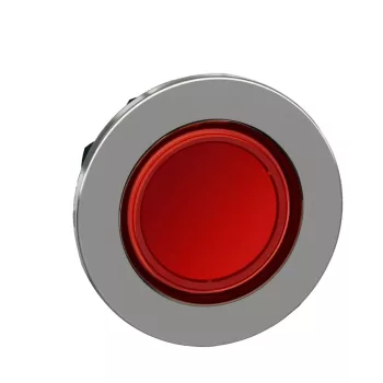   Schneider ZB4FA48 Harmony panelbe süllyesztett fém nyomógomb fej, Ø30, visszatérő, címkézhető tetővel, piros