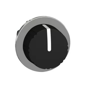   Schneider ZB4FD59 Harmony panelbe süllyesztett fém kapcsoló fej, Ø30, 3 állású középre visszatérő, recés, fekete