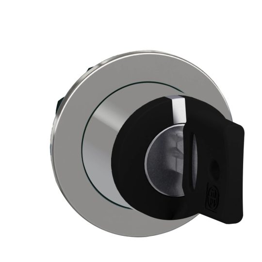 Schneider ZB4FG01 Harmony panelbe süllyesztett fém kapcsoló fej, Ø30, 445 kulcsos, 3 állású, fekete Schneider ZB4FG01 Harmony panelbe süllyesztett fém kapcsoló fej, Ø30, 445 kulcsos, 3 állású, fekete