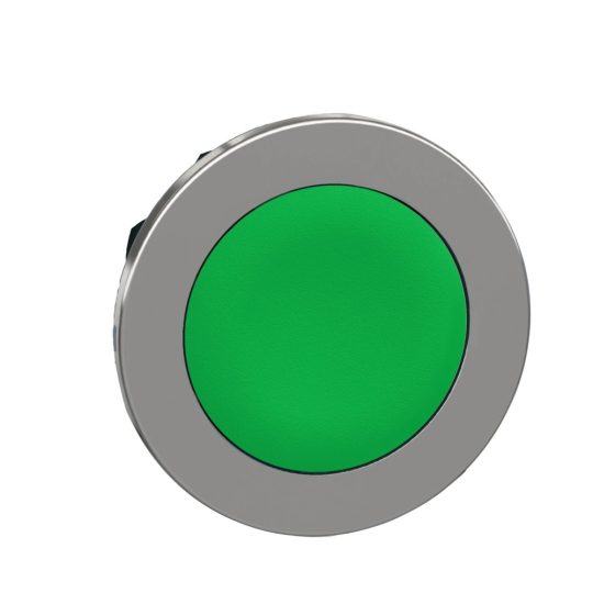 Schneider ZB4FH03 Harmony panelbe süllyesztett fém nyomógomb fej, Ø30, zöld, nyomó-nyomó Schneider ZB4FH03 Harmony panelbe süllyesztett fém nyomógomb fej, Ø30, zöld, nyomó-nyomó
