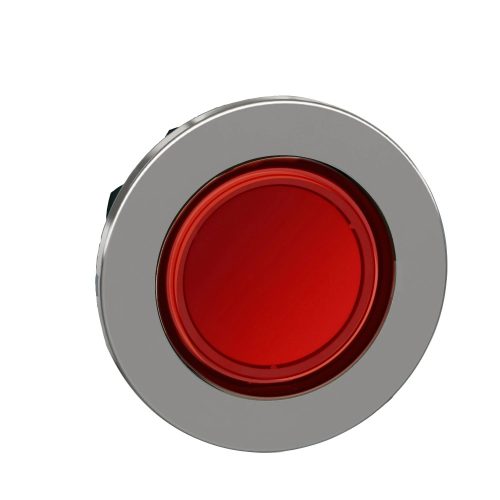 Schneider ZB4FH043 Harmony panelbe süllyesztett fém világító nyomógomb fej, Ø30, piros, nyomó-nyomó
