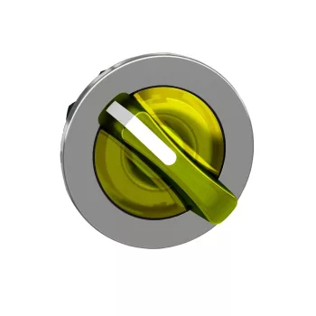   Schneider ZB4FK1283 Harmony panelbe süllyesztett fém világító választókapcsoló fej, Ø30, 2 állású, sárga