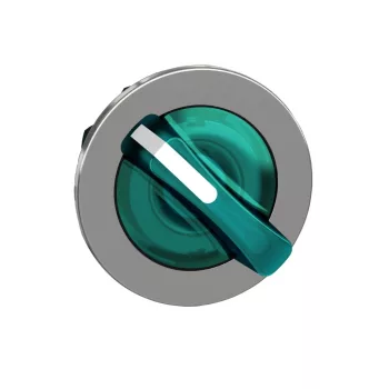   Schneider ZB4FK1433 Harmony panelbe süllyesztett fém világító választókapcsoló fej, Ø30, 2 állású, zöld, jobbról visszatérő