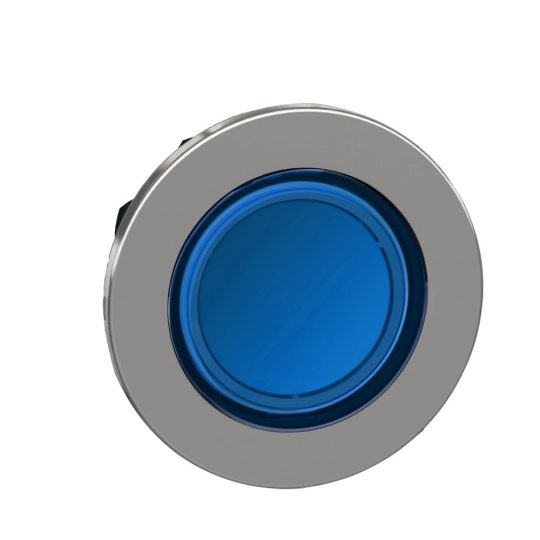 Schneider ZB4FV063 Harmony panelbe süllyesztett fém LED jelzőlámpa fej, Ø30, kék Schneider ZB4FV063 Harmony panelbe süllyesztett fém LED jelzőlámpa fej, Ø30, kék