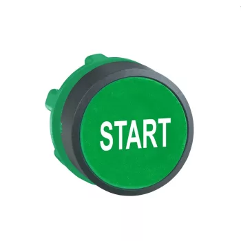   Schneider ZB5AA333 Harmony műanyag nyomógomb fej, Ø22, visszatérő, zöld, "START"