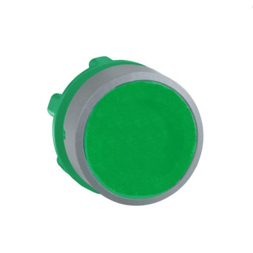 Schneider ZB5AA34C0 Harmony műanyag nyomógomb fej, Ø22, visszatérő, magasított, zöld, szürke perem